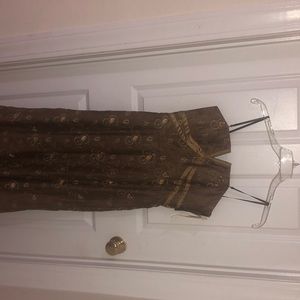 GOLD SILK MAXI DRESS